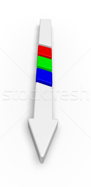 Stock photo: arrow with rgb stripes
