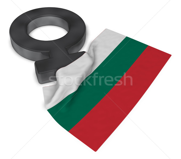 Symbol kobiecy banderą 3D krzyż Zdjęcia stock © drizzd