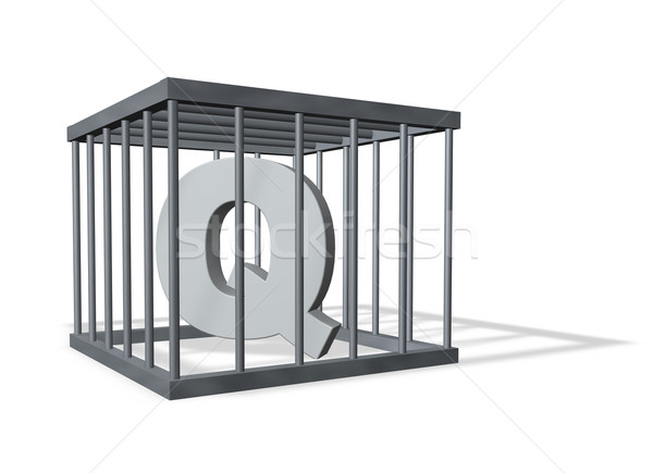 big Q in a cage Stock photo © drizzd