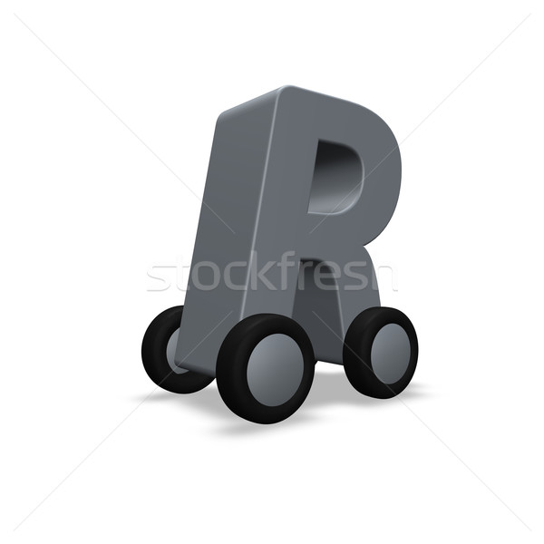 letter r on wheels Stock photo © drizzd
