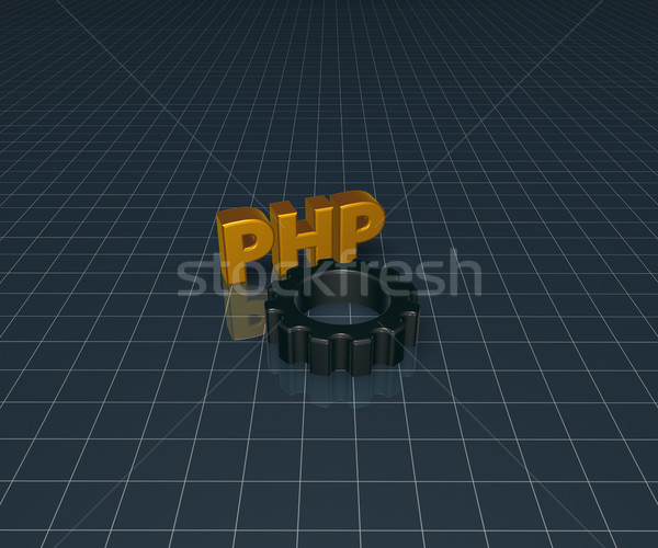 Php tag bleu surface 3d illustration Photo stock © drizzd