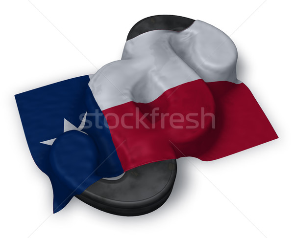 Stock foto: Flagge · Absatz · Symbol · 3D-Darstellung · rot · Land