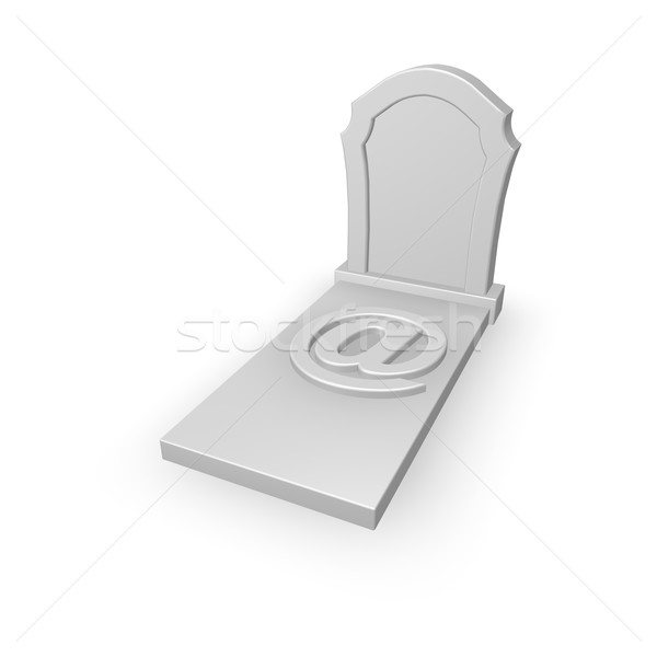 Spam pierre tombale courriel symbole blanche 3d illustration [[stock_photo]] © drizzd