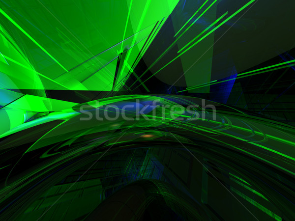 Groene licht abstract futuristische kleurrijk 3d illustration Stockfoto © drizzd