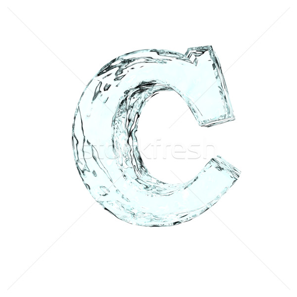 Bevroren letter c witte 3d illustration brief koud Stockfoto © drizzd