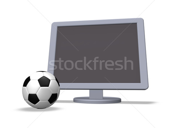 Futball tv futballabda 3d illusztráció gól gyufa Stock fotó © drizzd