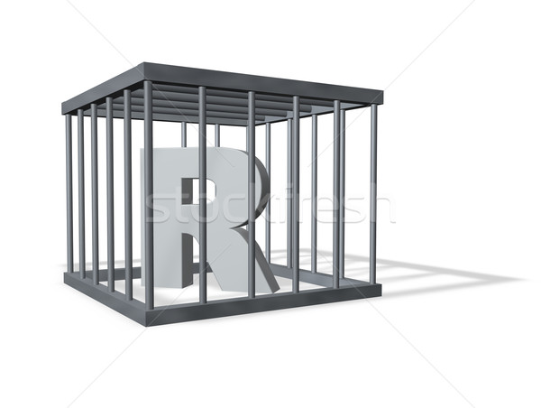 big R in a cage Stock photo © drizzd