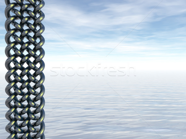 кельтской искусства воды пейзаж 3d иллюстрации облака Сток-фото © drizzd
