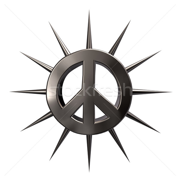 мира символ металл войны ретро протест Сток-фото © drizzd