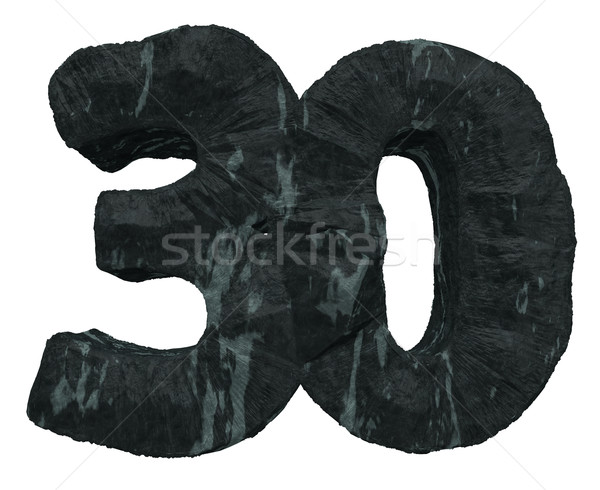 Dreißig rock Zahl weiß 3D-Darstellung Geburtstag Stock foto © drizzd