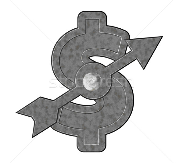 Dollar Metall Symbol arrow 3D-Darstellung Kompass Stock foto © drizzd