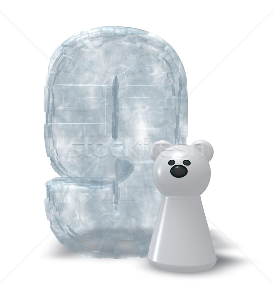 Gelo número urso polar congelada nove ilustração 3d Foto stock © drizzd
