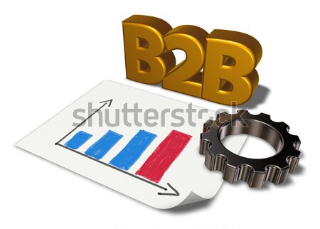 Foto stock: B2b · membro · engrenagem · roda · 3D