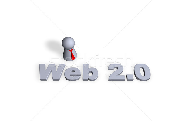 Web 20 testo 3D giocare figura Foto d'archivio © drizzd