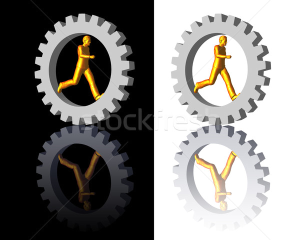 Stockfoto: Logo · witte · zwarte · achtergronden · 3d · illustration · bouw