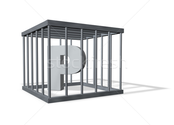p in a cage Stock photo © drizzd