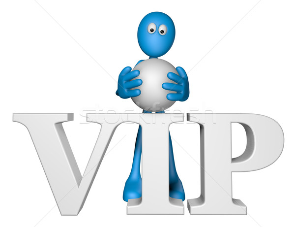 blue guy and the word vip Stock photo © drizzd