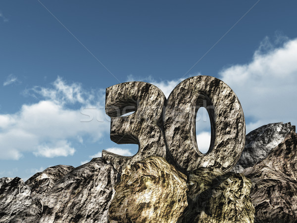 番号 30 岩 3次元の図 パーティ 風景 ストックフォト © drizzd