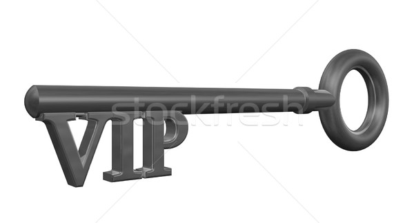 Vip kluczowych metal tag 3d ilustracji klub Zdjęcia stock © drizzd