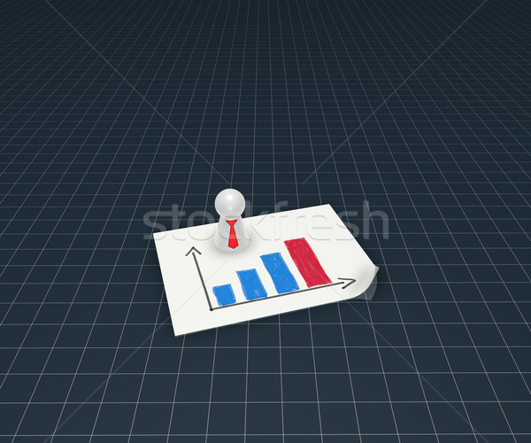 Afaceri raportează grafic de afaceri hârtie foaie joacă Imagine de stoc © drizzd