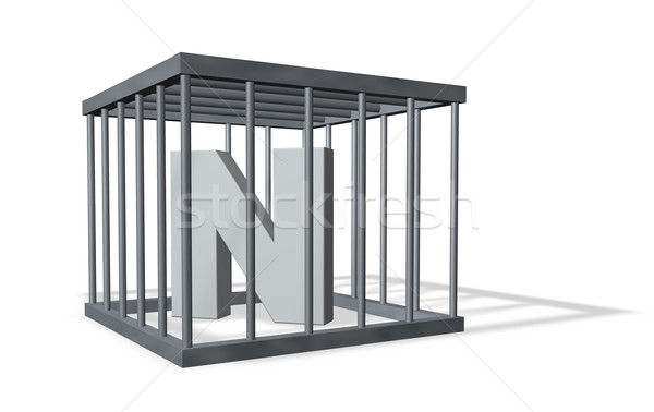 big N in a cage Stock photo © drizzd
