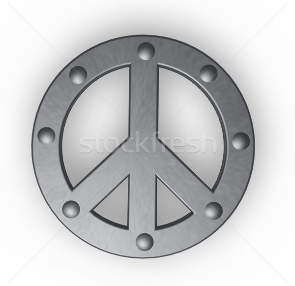 мира символ металл знак ретро протест Сток-фото © drizzd