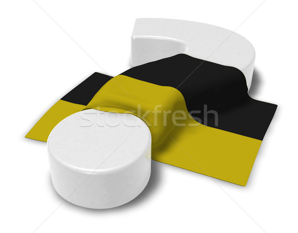 question mark and flag of Baden-W Stock photo © drizzd