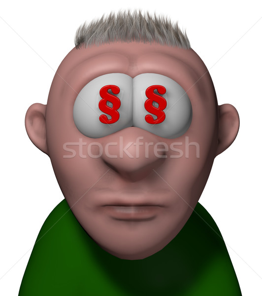 Stock photo: lawyer cartoon guy