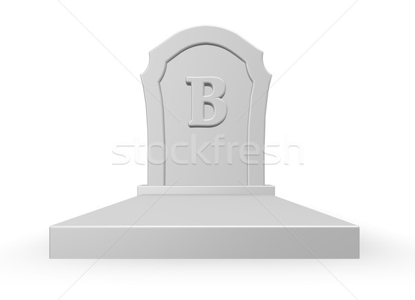 Stock photo: gravestone with letter b