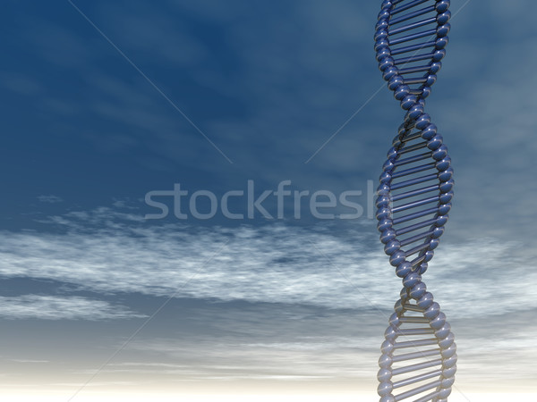 DNA bulutlu 3d illustration tıbbi doğa sağlık Stok fotoğraf © drizzd