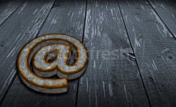 спам ржавые электронная почта символ Гранж Сток-фото © drizzd