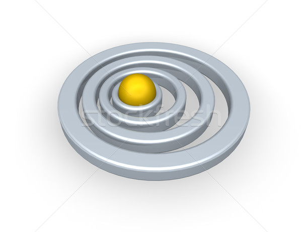 Quelle Ball Kreise weiß 3D-Darstellung abstrakten Stock foto © drizzd