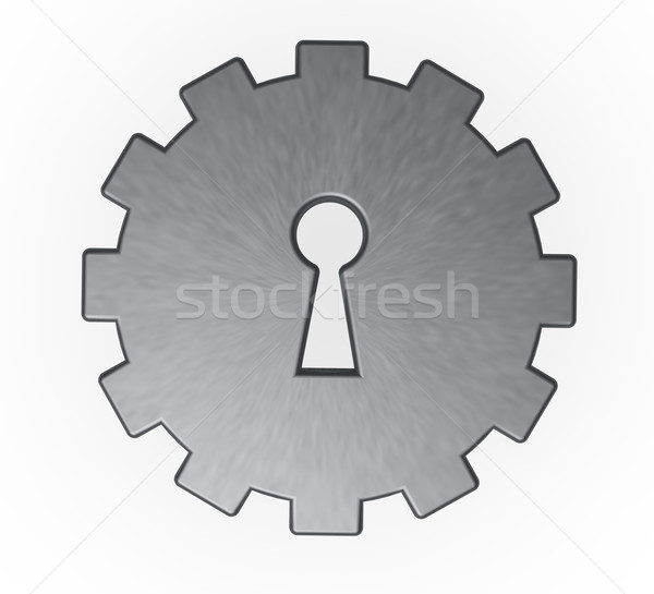 Industrie espionnage engins roue clé trou [[stock_photo]] © drizzd