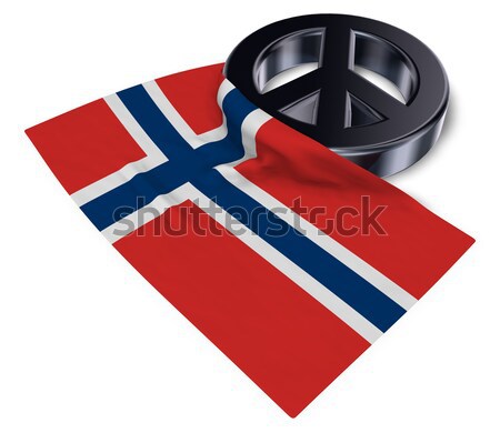 female symbol and flag of norway - 3d rendering Stock photo © drizzd