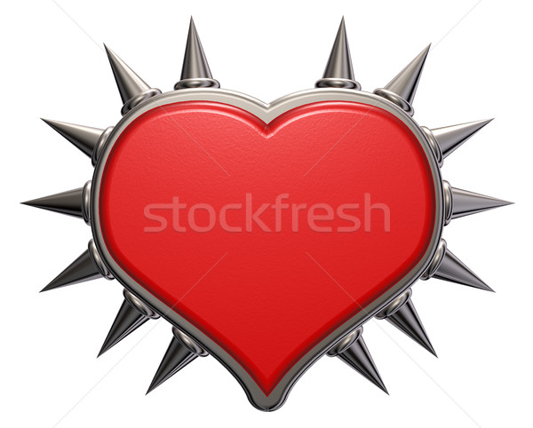 heart symbol with prickles - 3d rendering Stock photo © drizzd