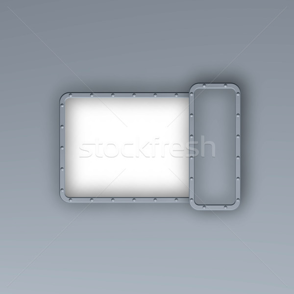 metal frame border background Stock photo © drizzd