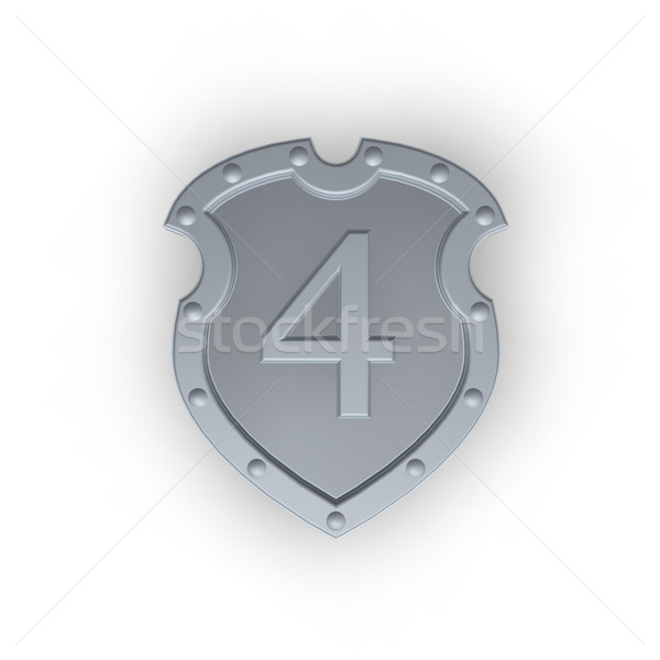 shield with number 4 Stock photo © drizzd