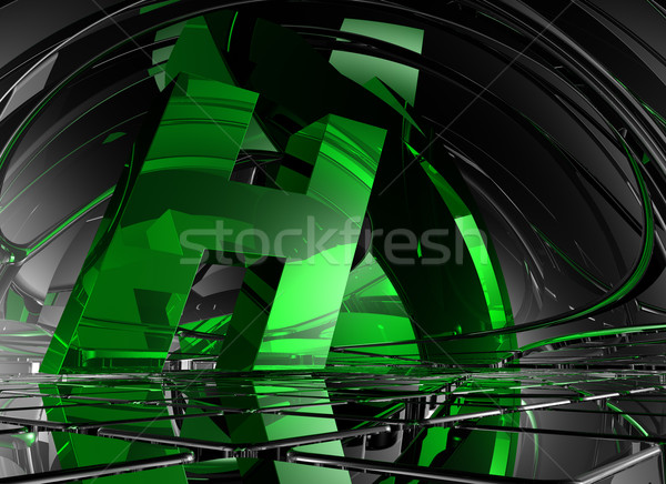 Lettre h résumé futuriste espace 3d illustration signe [[stock_photo]] © drizzd