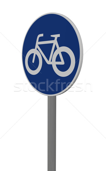 Stockfoto: Fiets · witte · 3d · illustration · teken · fiets