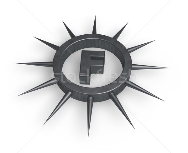 spiky letter f Stock photo © drizzd