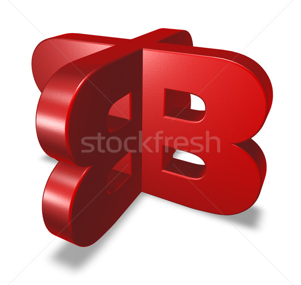 uppercase letter b - 3d rendering Stock photo © drizzd