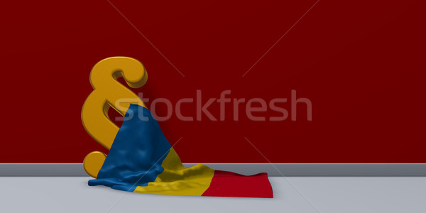 Párrafo símbolo bandera 3D Foto stock © drizzd