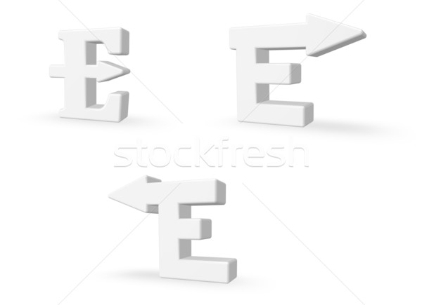 letter e with arrow Stock photo © drizzd