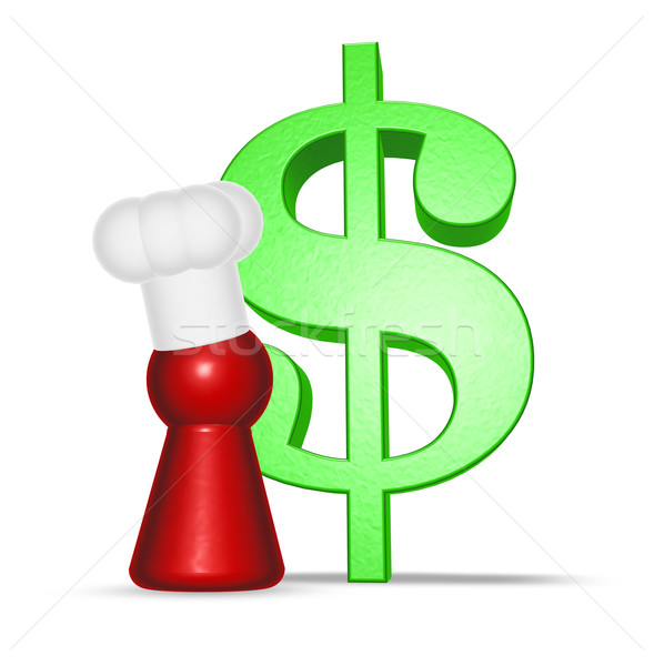 cook token and dollar symbol Stock photo © drizzd