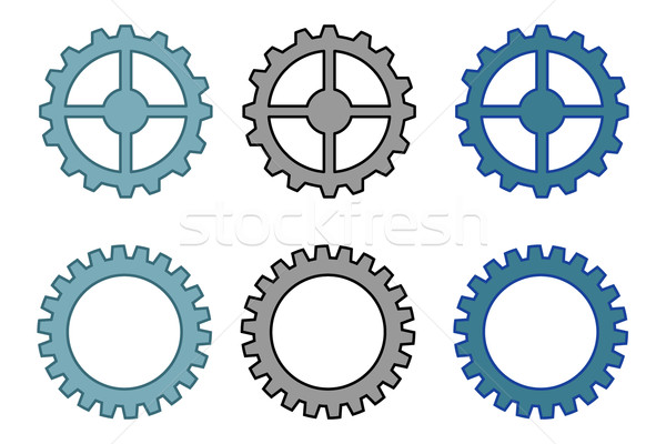 Engins illustration travaux technologie signe industrie [[stock_photo]] © drizzd