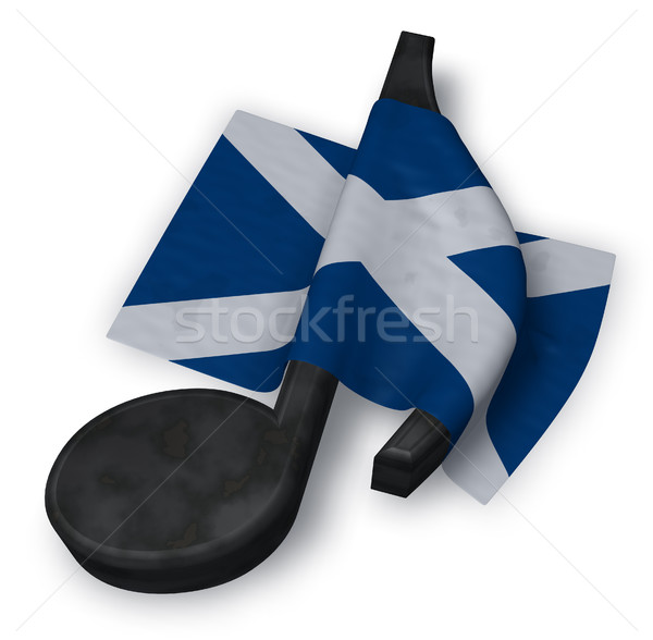 music note and scottish flag - 3d rendering Stock photo © drizzd