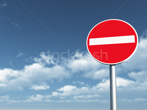 Stock photo: do not enter