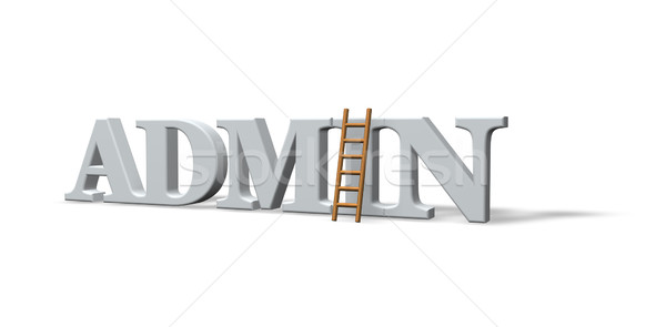 Administrador palavra escada branco ilustração 3d carta Foto stock © drizzd