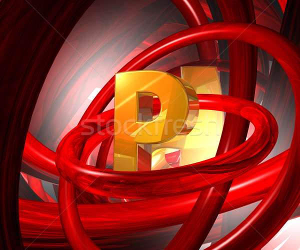 letter p in abstract space Stock photo © drizzd