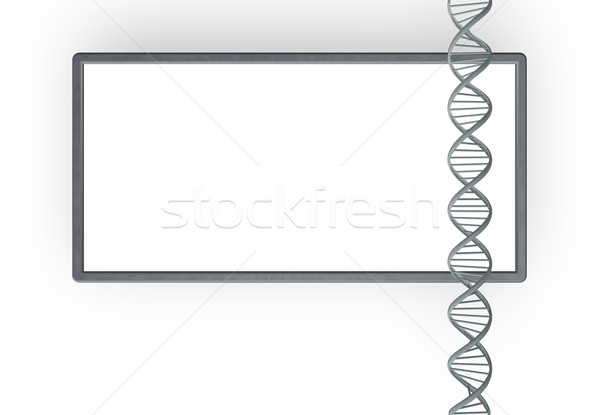Spirál DNS üres tábla fehér 3d illusztráció orvosi Stock fotó © drizzd